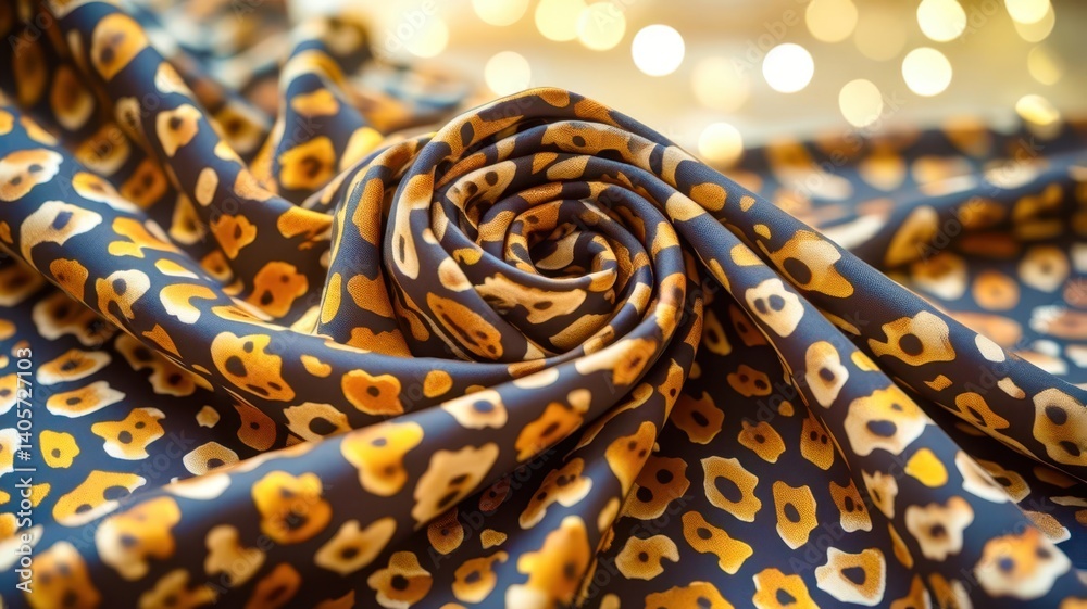 A piece of clothing with a leopard print design A piece of clothing with a leopard print design