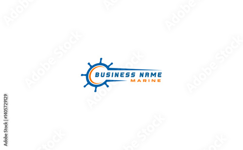Rudder Steering Wheel Ship Logo