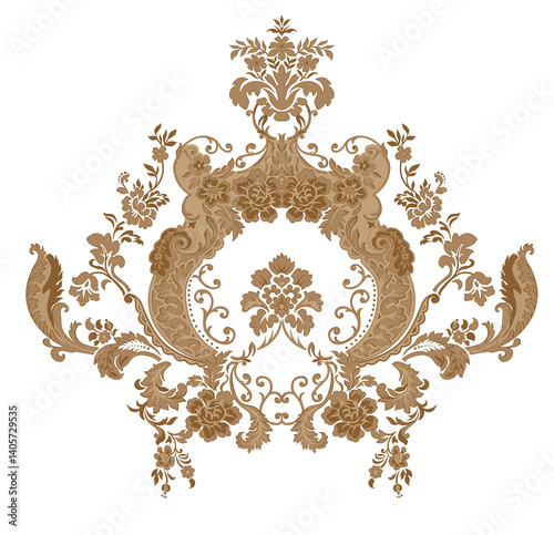 gold, pattern, ornament, frame, vintage, design, floral, decoration, art, vector, flower, antique, element, border, illustration