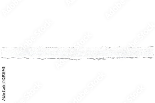 Isolated White Torn Paper Strip Against Black Background Transparent PNG Illustration