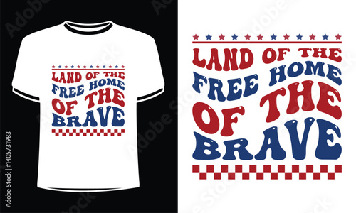 Land of the free home of the brave God bless america t-shirt design vector .4th Of July Fireworks Red White Blue t-shirt Svg.