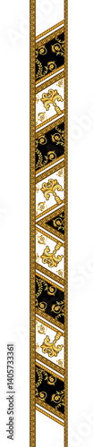 gold, pattern, ornament, frame, vintage, design, floral, decoration, art, vector, flower, antique, element, border, illustration