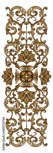 gold, pattern, ornament, frame, vintage, design, floral, decoration, art, vector, flower, antique, element, border, illustration