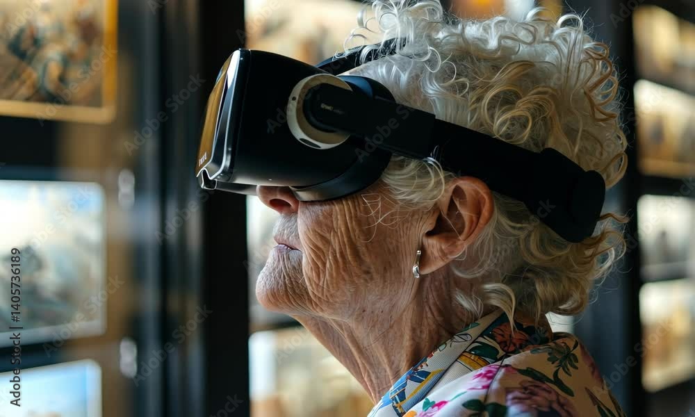 Exploring virtual reality as a grandmother experiences immersive technology in a museum