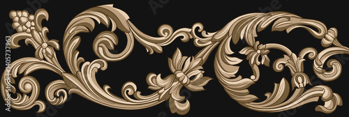 gold, pattern, ornament, frame, vintage, design, floral, decoration, art, vector, flower, antique, element, border, illustration