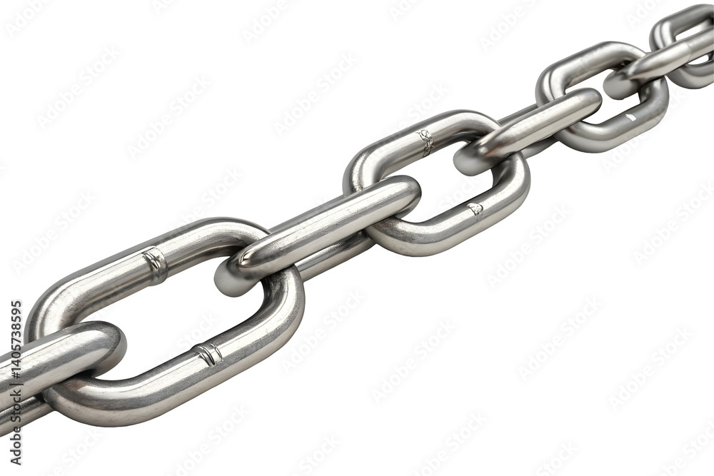 Strong Metallic Chain with Interconnected Links for Security or Industrial Use. Strong Metallic Chain with Interconnected Links for Security or Industrial Use.