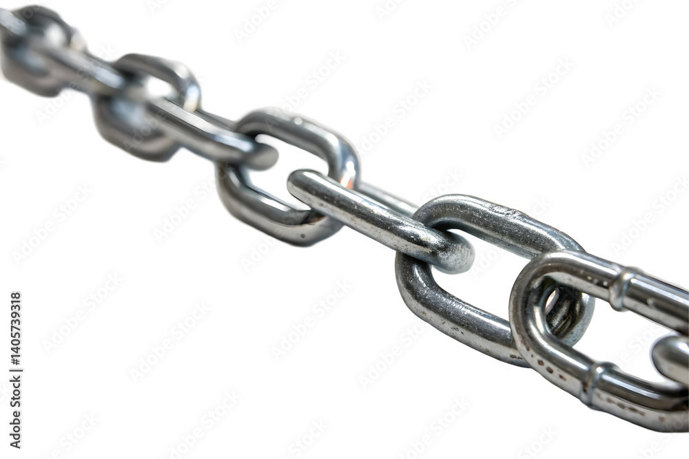 Strong Metallic Chain with Interconnected Links for Security or Industrial Use. Strong Metallic Chain with Interconnected Links for Security or Industrial Use.