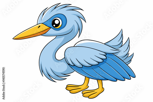 a cute bird vector art in illustration on white background
