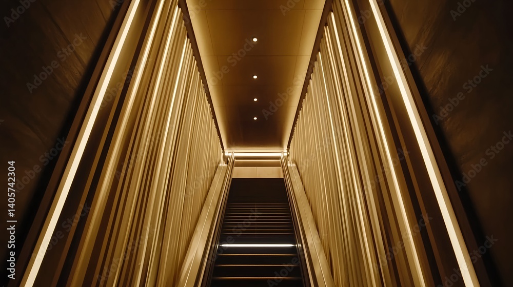 Fototapeta premium Sleek Golden Lines in Geometric Style with Photorealistic Detail