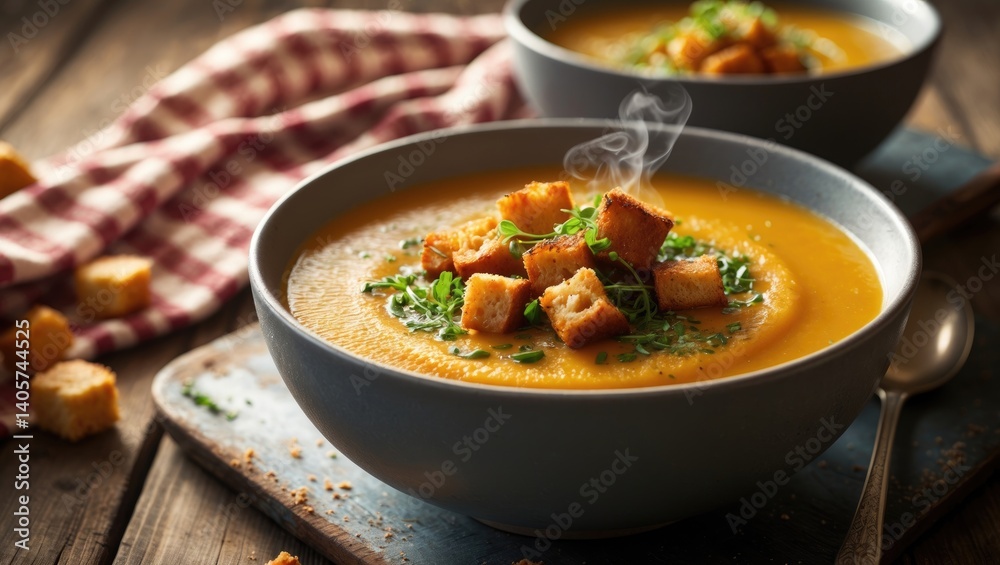 Hot Butternut Squash Soup Made at Home Hot Butternut Squash Soup Made at Home