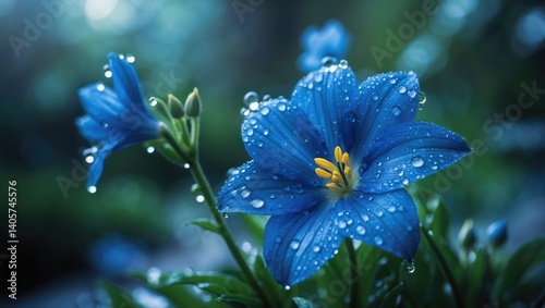 The Gorgeous Blue Flower, Phacelia campanularia photo