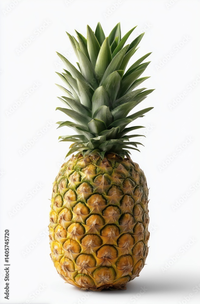 Fototapeta premium Pineapple Still Life Isolated on White Background