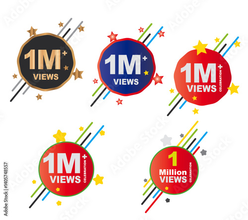 Download this views celebration thumnail banner set 1M to 1M, ik view, 1 M view 22.ai