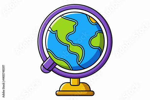 globe on a white background