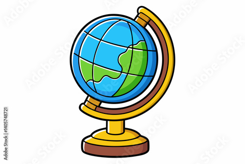 globe on a white background