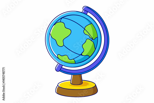 globe on a white background