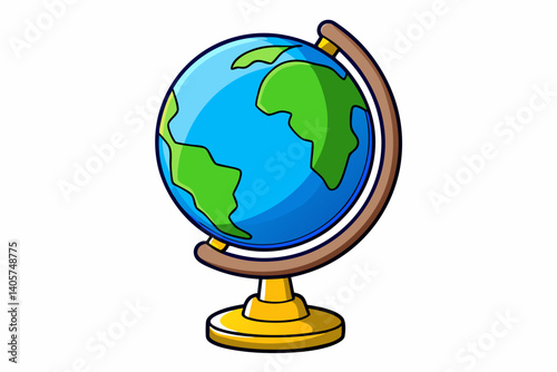 globe on a white background