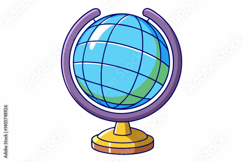 globe on a white background