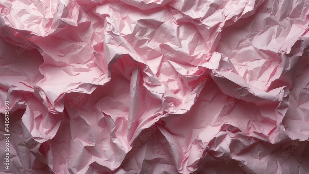 Background featuring crumpled pink paper texture Background featuring crumpled pink paper texture