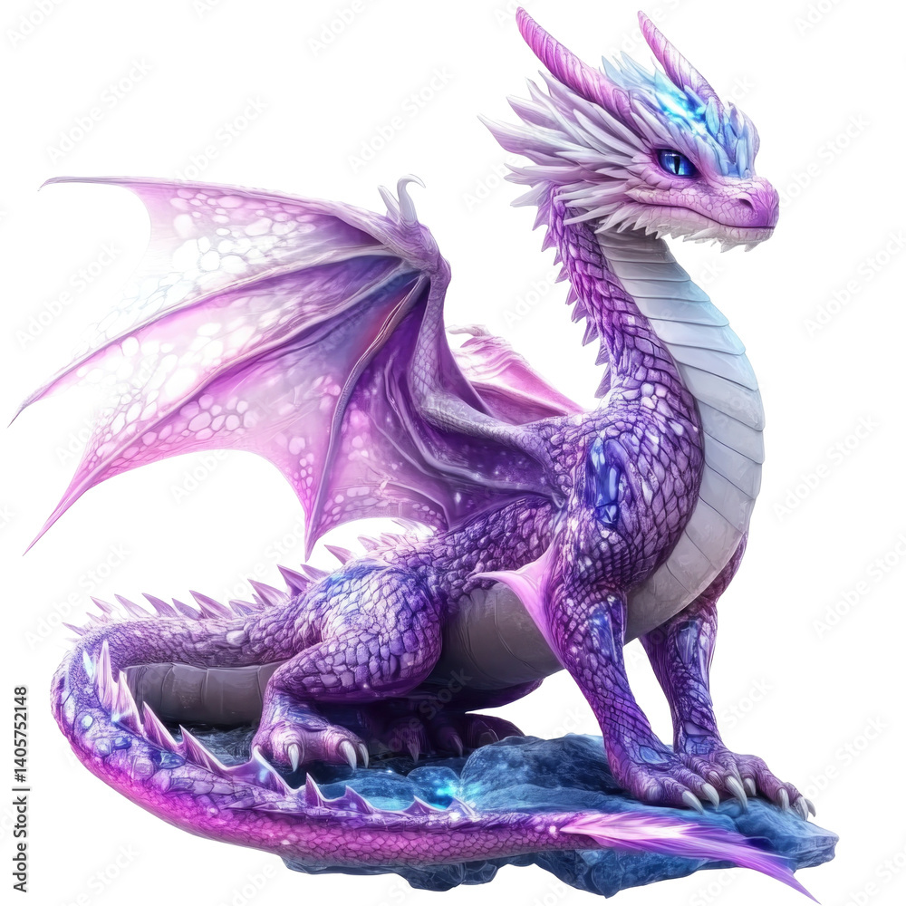 Obraz premium green dragon on white background