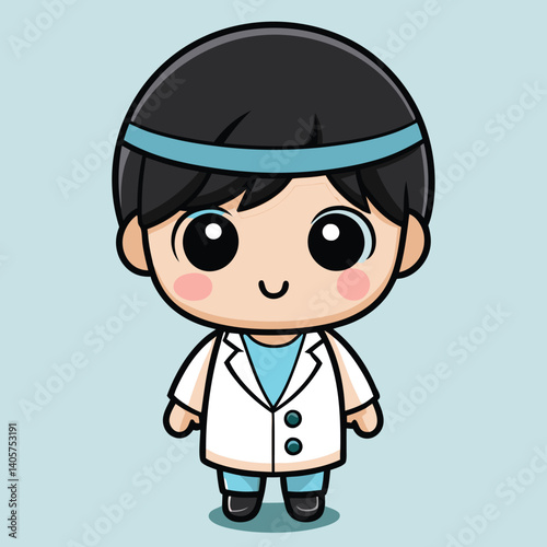 Cute cartoon doctor character