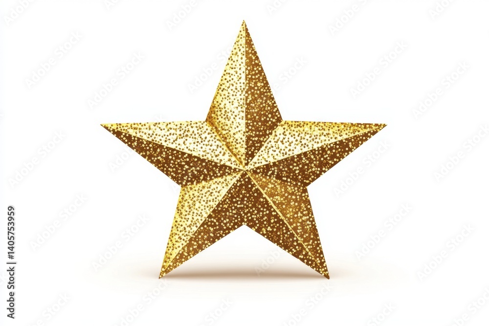 Golden star, sparkling, festive Golden star, sparkling, festive