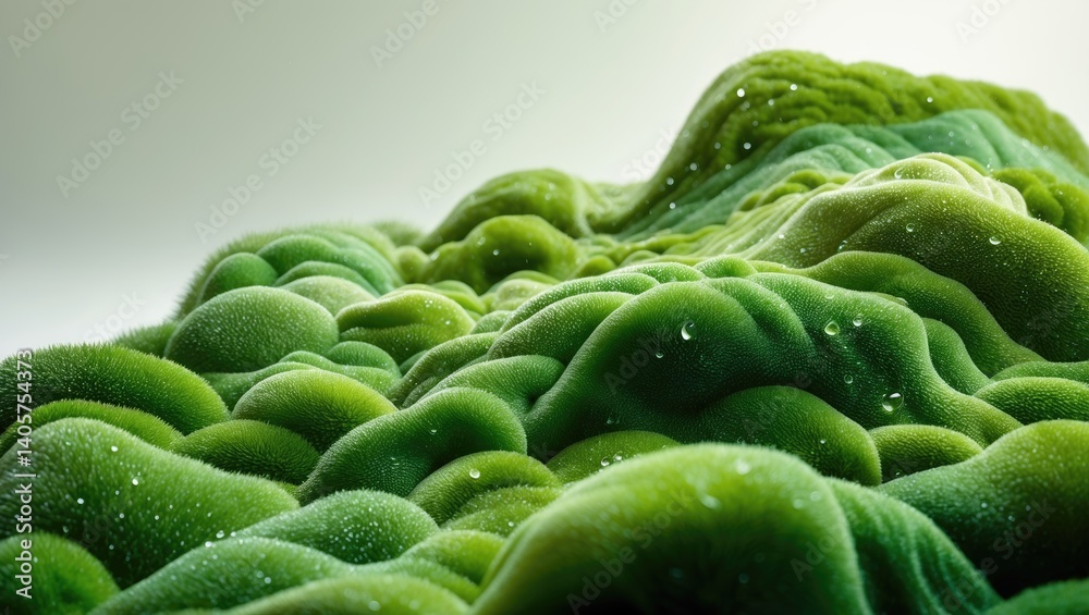 Moss-covered hill on a separate background Moss-covered hill on a separate background