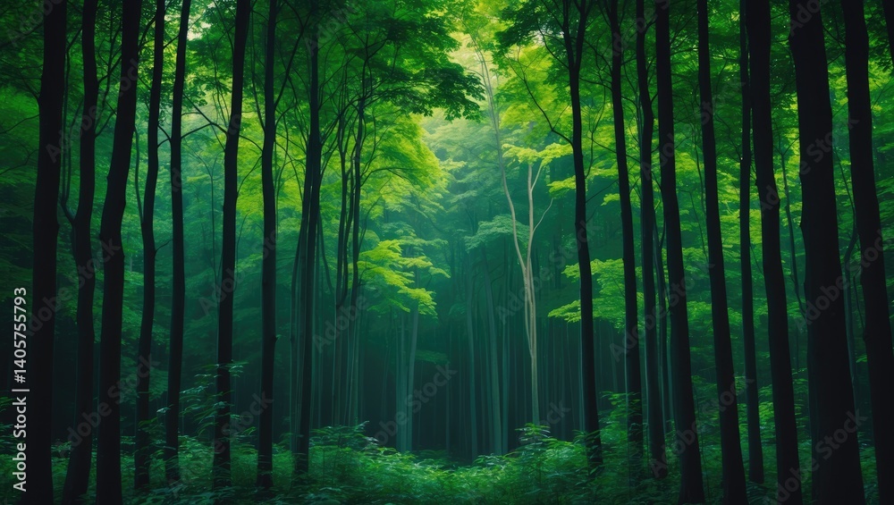 Naklejka premium Picture of a forested area