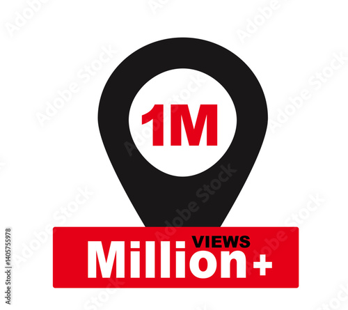 Download this views celebration thumnail banner set 1M to 1M, ik view, 1 M view 40.ai