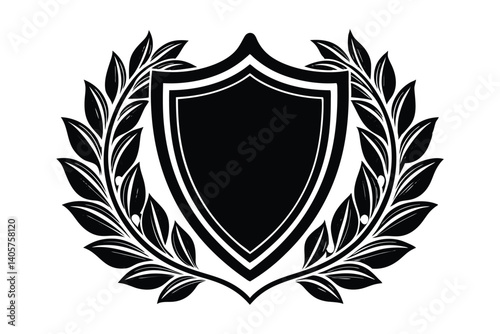 shield with laurel wreath