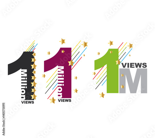 Download this views celebration thumnail banner set 1M to 1M, ik view, 1 M view 45.ai