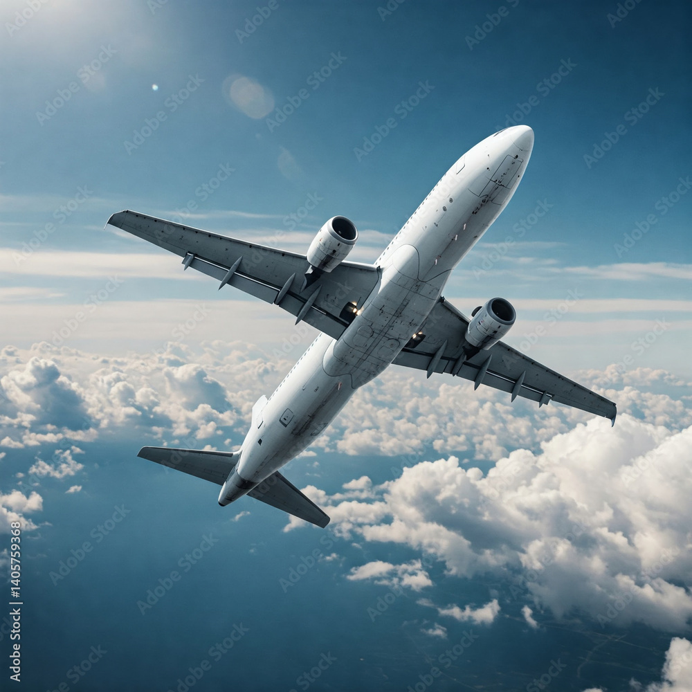 Obraz premium airplane in the clouds