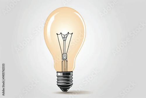 A conceptual image showcasing a light bulb as a metaphor for an innovative breakthrough and smart idea, symbolizing genius marketing strategy planning and creative thinking in business vector illustra
