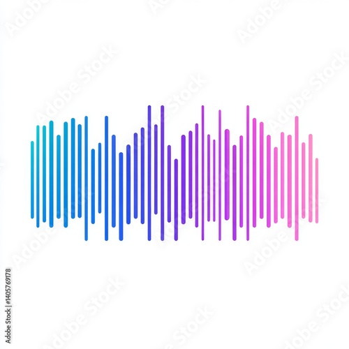 Colorful audio waveform graphic photo