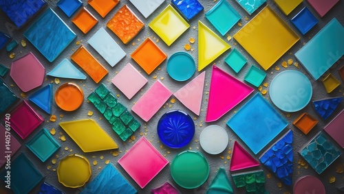 Tiles in various colors as background