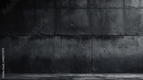 Abstract pattern of a concrete cement wall background in monochrome color.