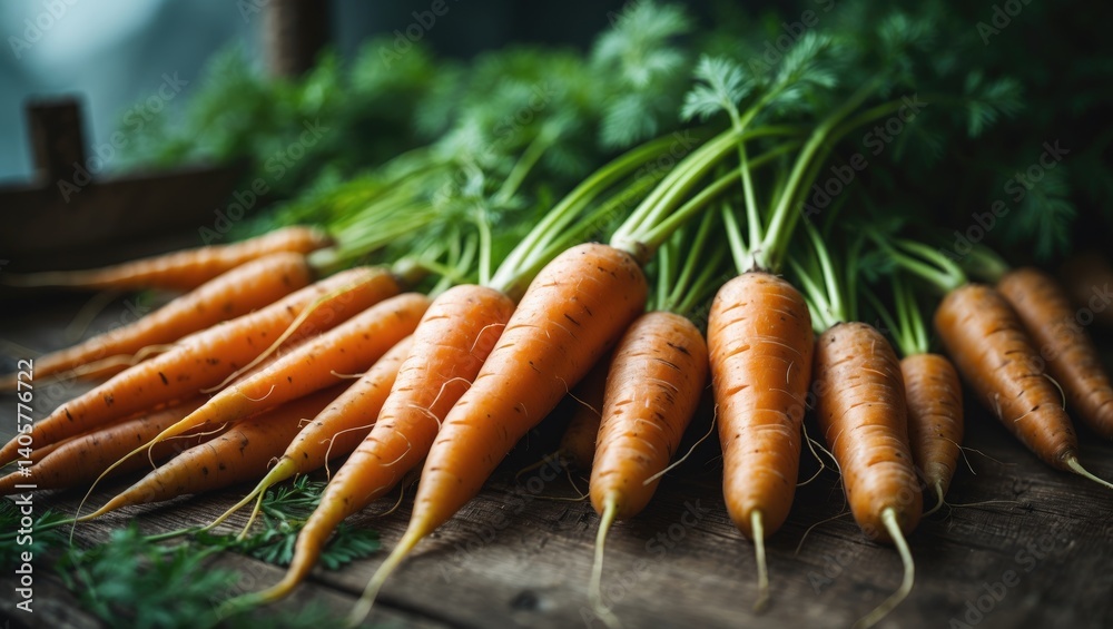 Bunch of Carrots, Colorful Variety of Seasonal Produce Bunch of Carrots, Colorful Variety of Seasonal Produce