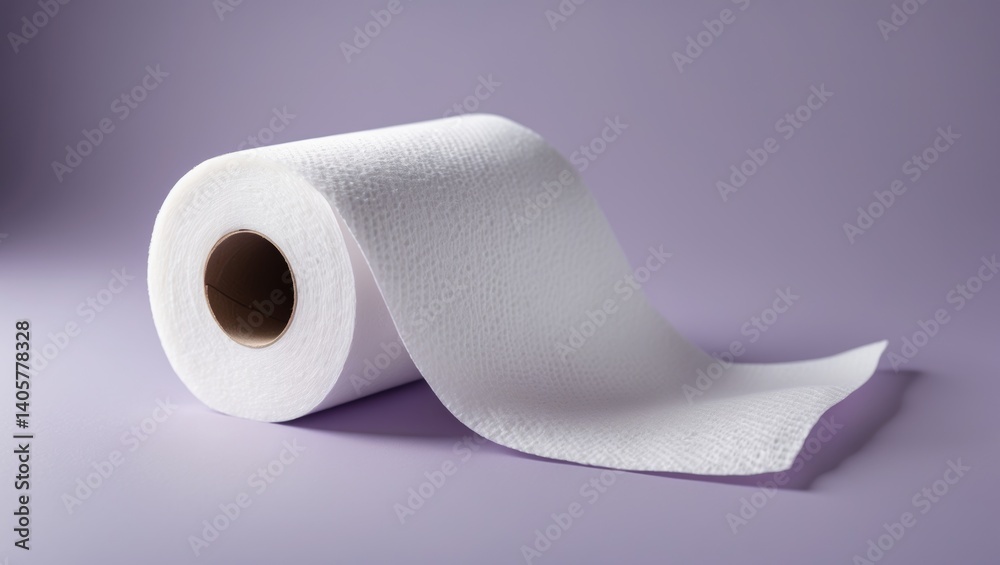Roll of tissue towels set against a backdrop