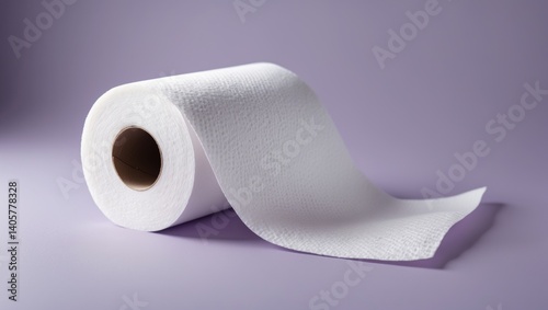 Obraz na płótnie Roll of tissue towels set against a backdrop w salonie