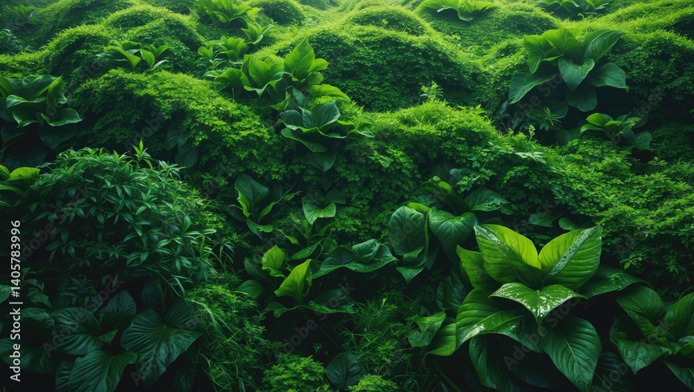 Fototapeta premium Texture of green grass from above