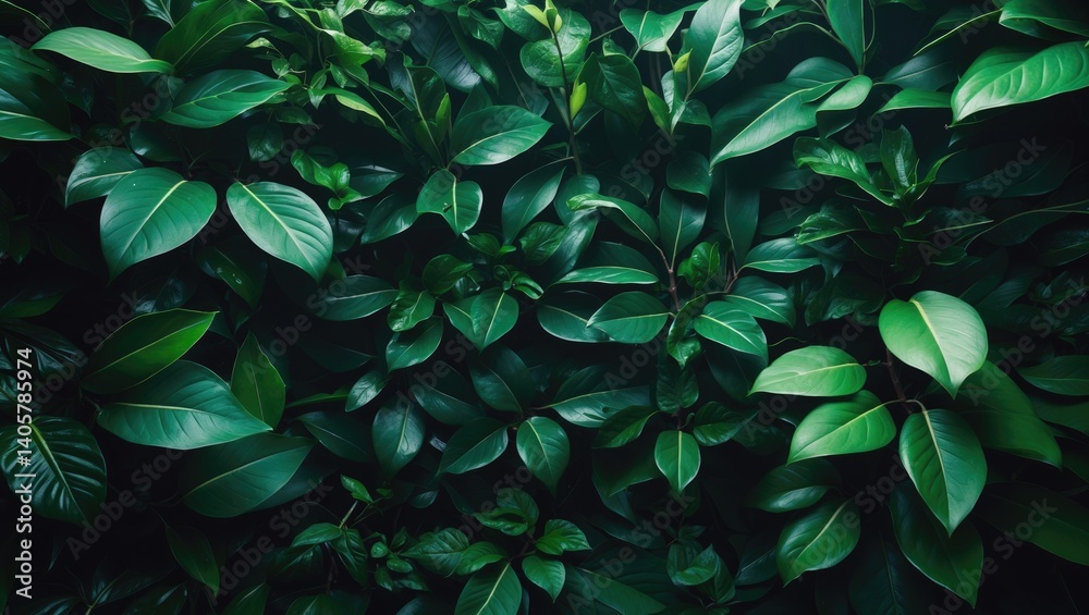 Dark Green Leaves in the Morning Dark Green Leaves in the Morning