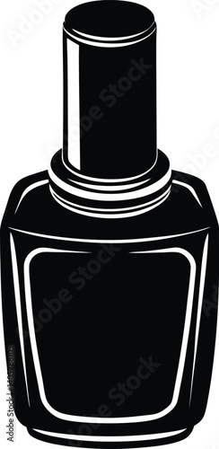 Nail Polish Silhouette Vector | Beauty, Cosmetics & Fashion Icon