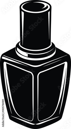 Nail Polish Silhouette Vector | Beauty, Cosmetics & Fashion Icon