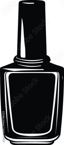 Nail Polish Silhouette Vector | Beauty, Cosmetics & Fashion Icon