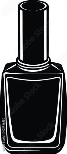 Nail Polish Silhouette Vector | Beauty, Cosmetics & Fashion Icon