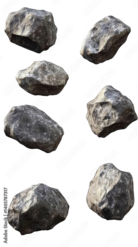 Realistic Isolated Stones On Transparent Background Texture Realistic Isolated Stones On Transparent Background Texture