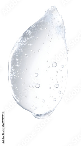 Realistic Abstract Drop With Sparkles Against Isolated Black Transparent Background