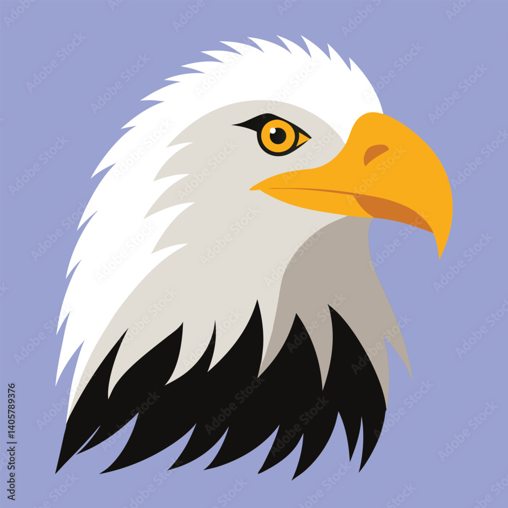 Obraz premium Bald Eagle Vector Art Illustration | Majestic Eagle Color Design
