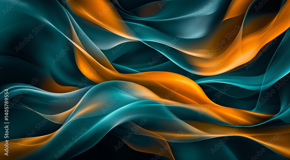 Fototapeta premium an abstract background made of smoke and transparent matter in blue tones