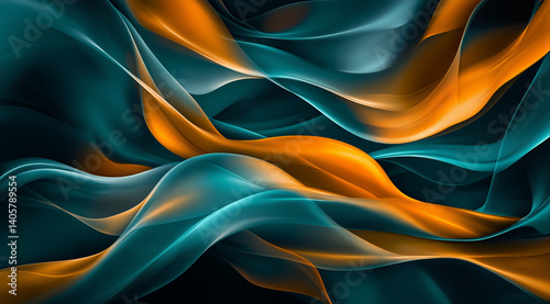 an abstract background made of smoke and transparent matter in blue tones